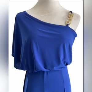 Emma & Michele Asymmetrical Draped Jumpsuit